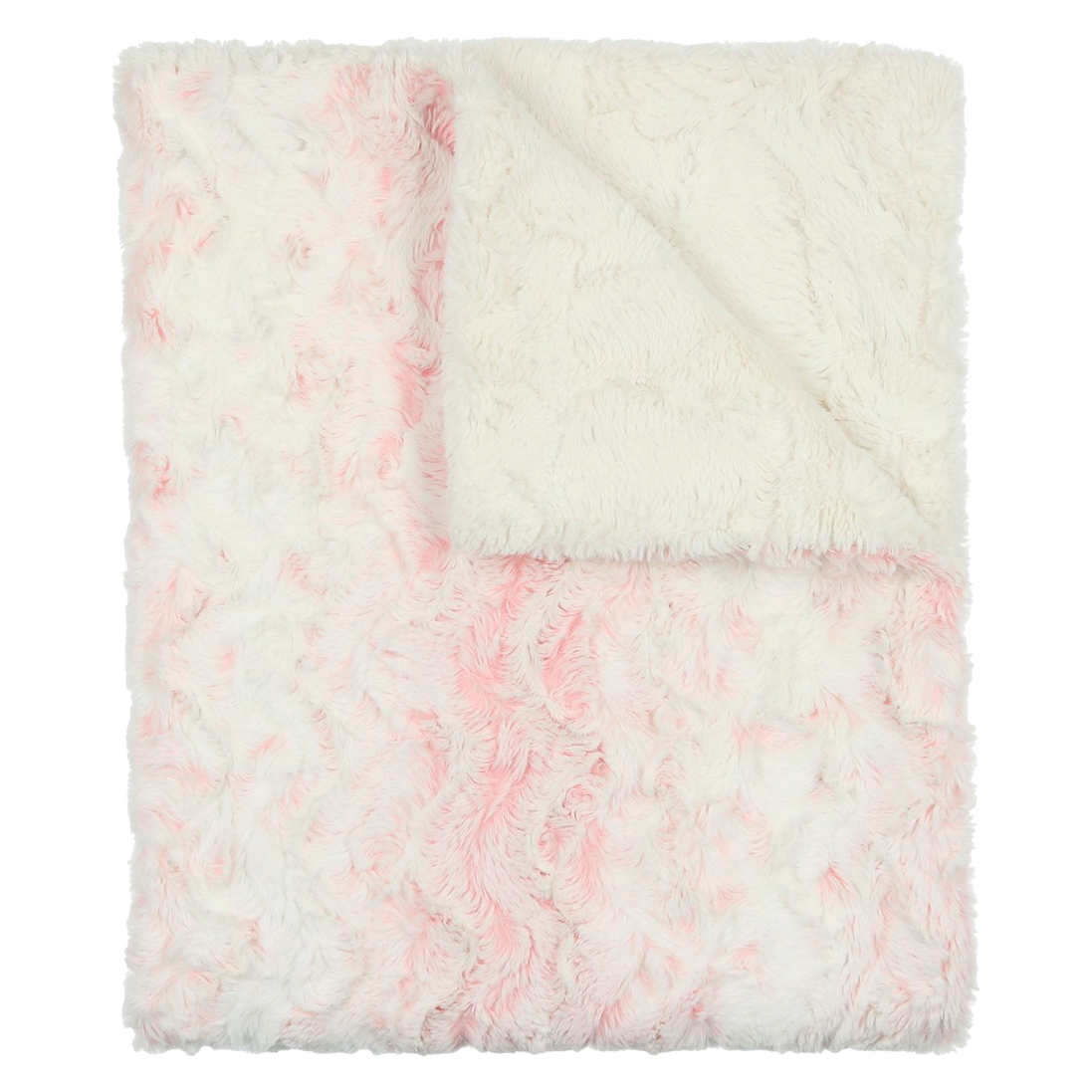 Lux Fur Blankets - Speckled Pink and Natural