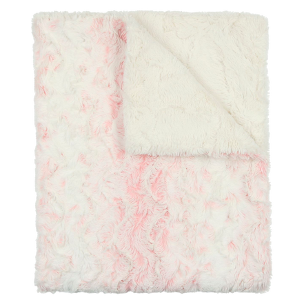 Lux Fur Blankets - Speckled Pink and Natural
