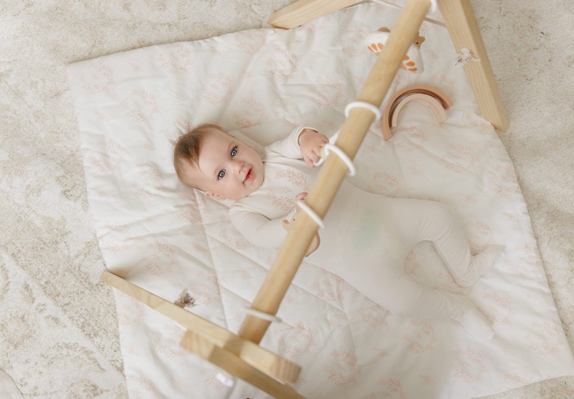 Botanical Pink Baby Wrap + Playmat