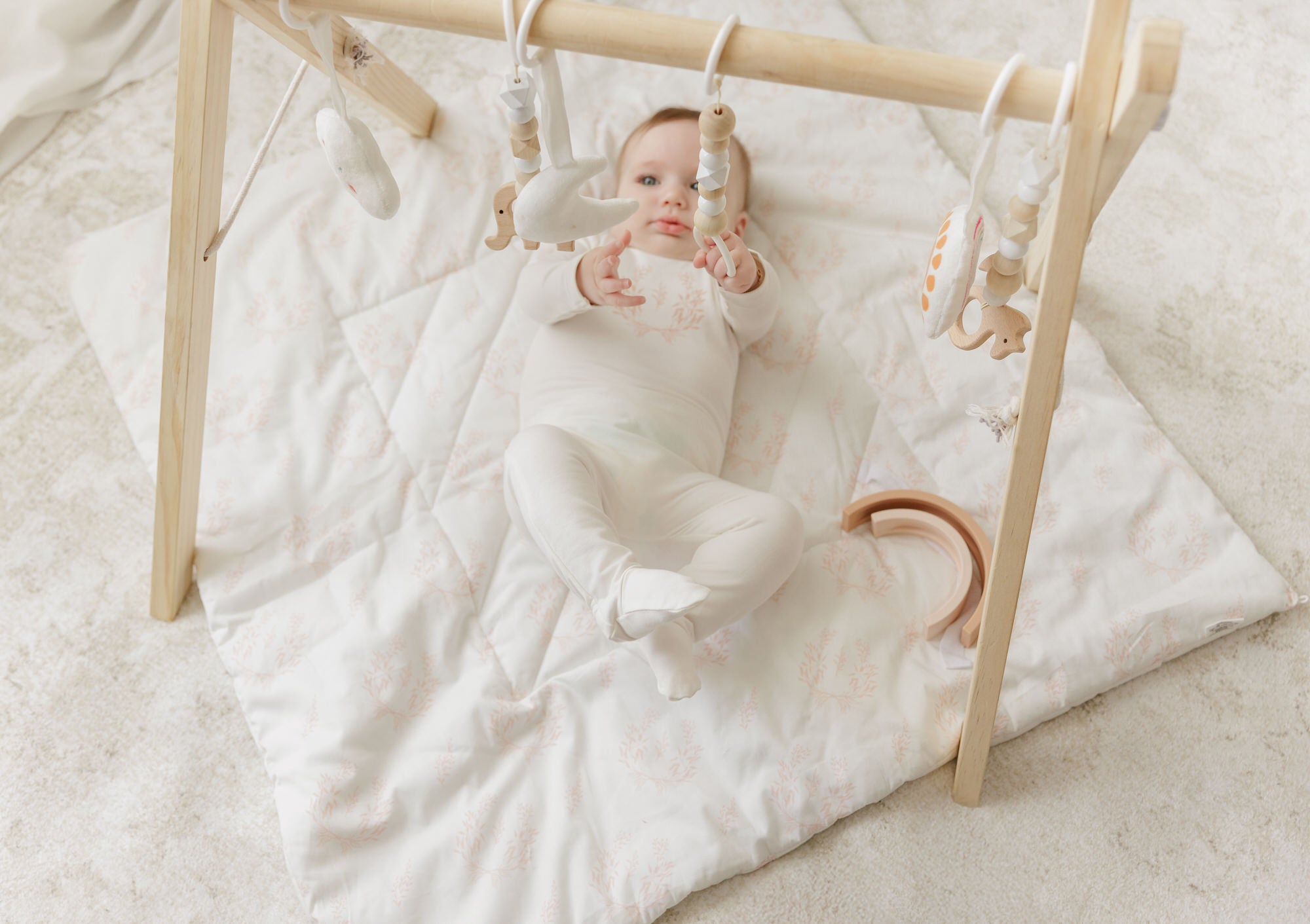 Botanical Pink Baby Wrap + Playmat