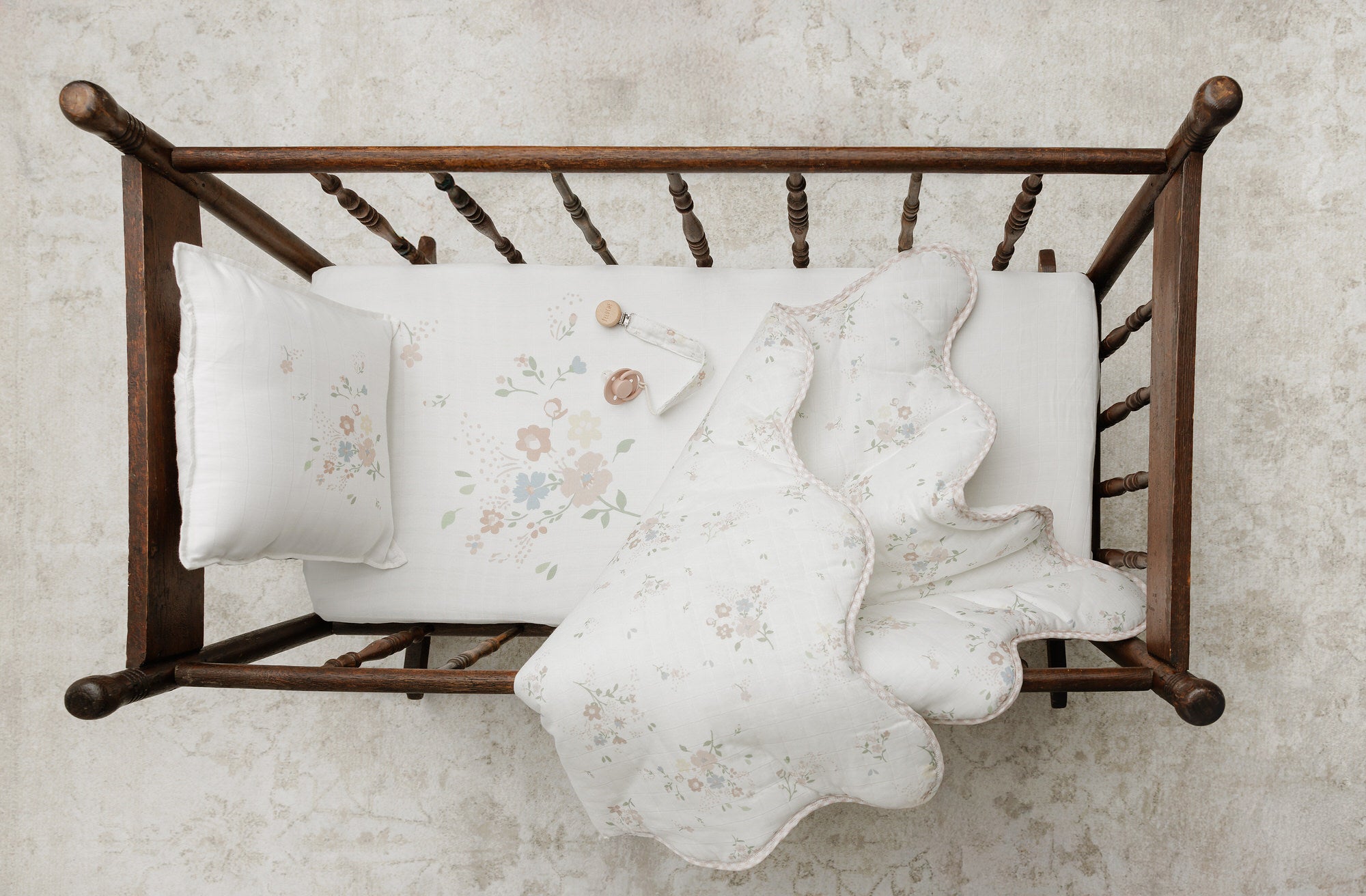 Floral Bamboo Filled Blanket + Pillow - Pink