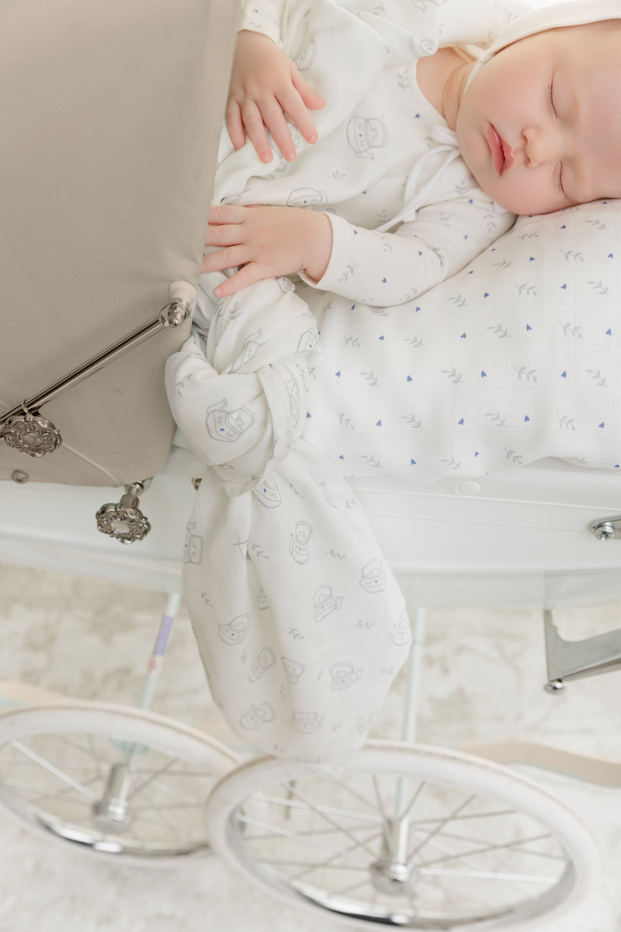 Teakettle Footie + Bonnet - Blue