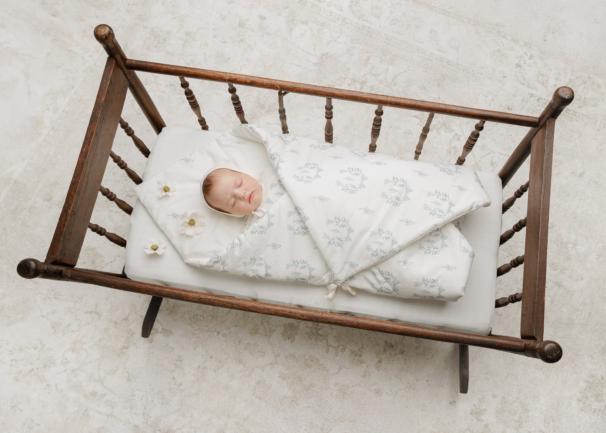 Botanical Blue Baby Wrap + Playmat