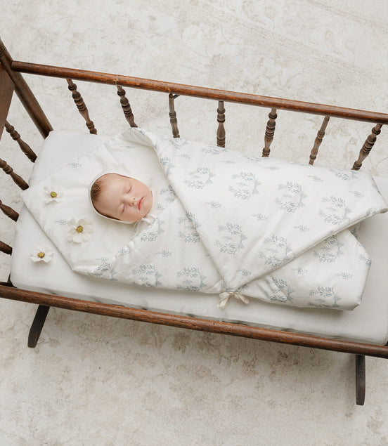 Botanical Blue Baby Wrap + Playmat