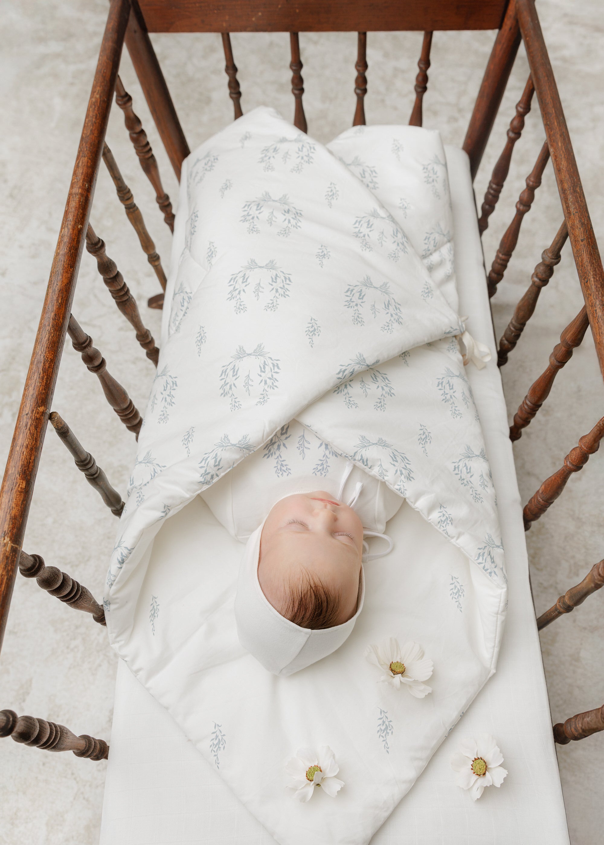 Botanical Blue Baby Wrap + Playmat