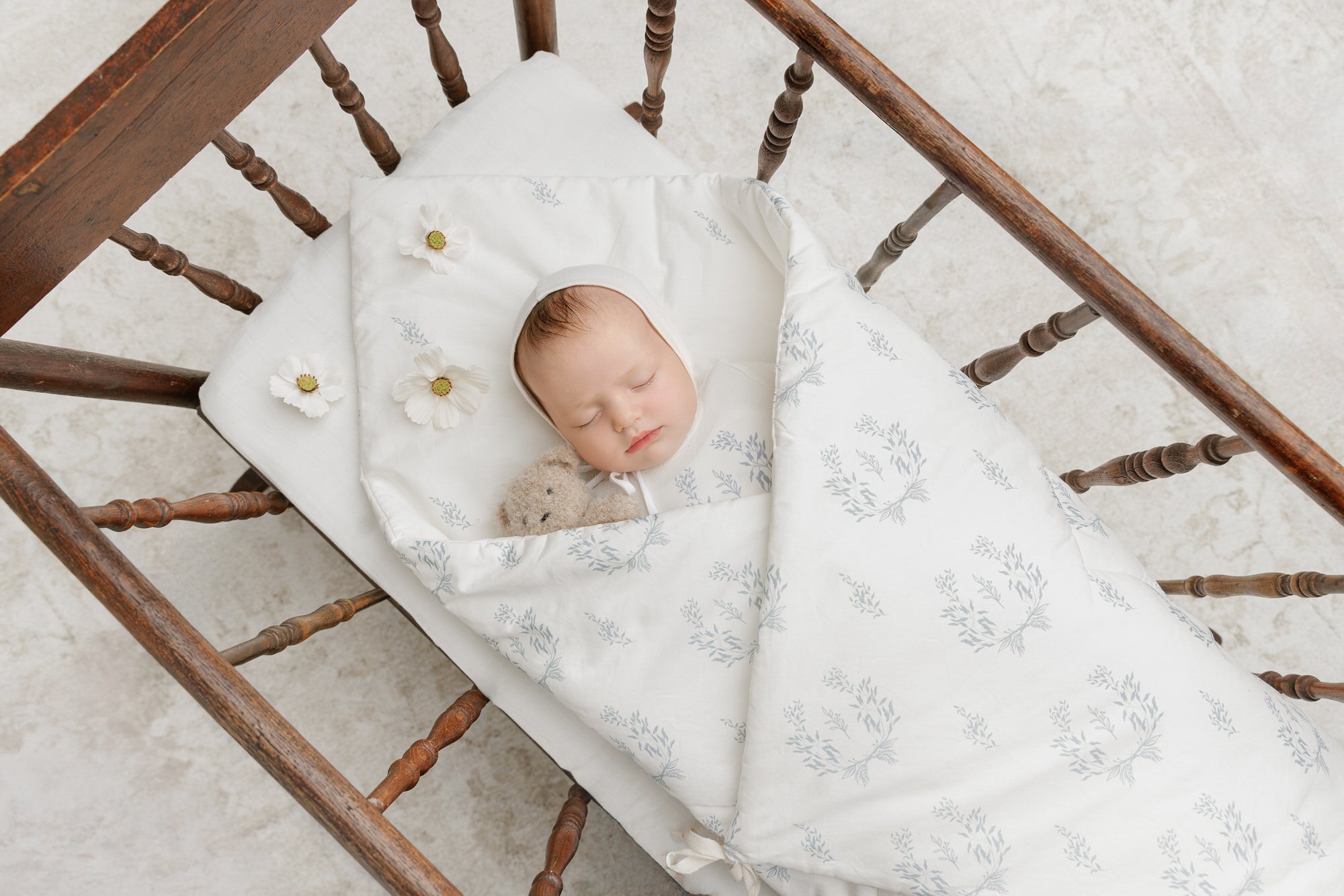 Botanical Blue Baby Wrap + Playmat