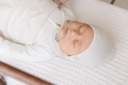 Knit Swaddle + Beanie Set - Cream
