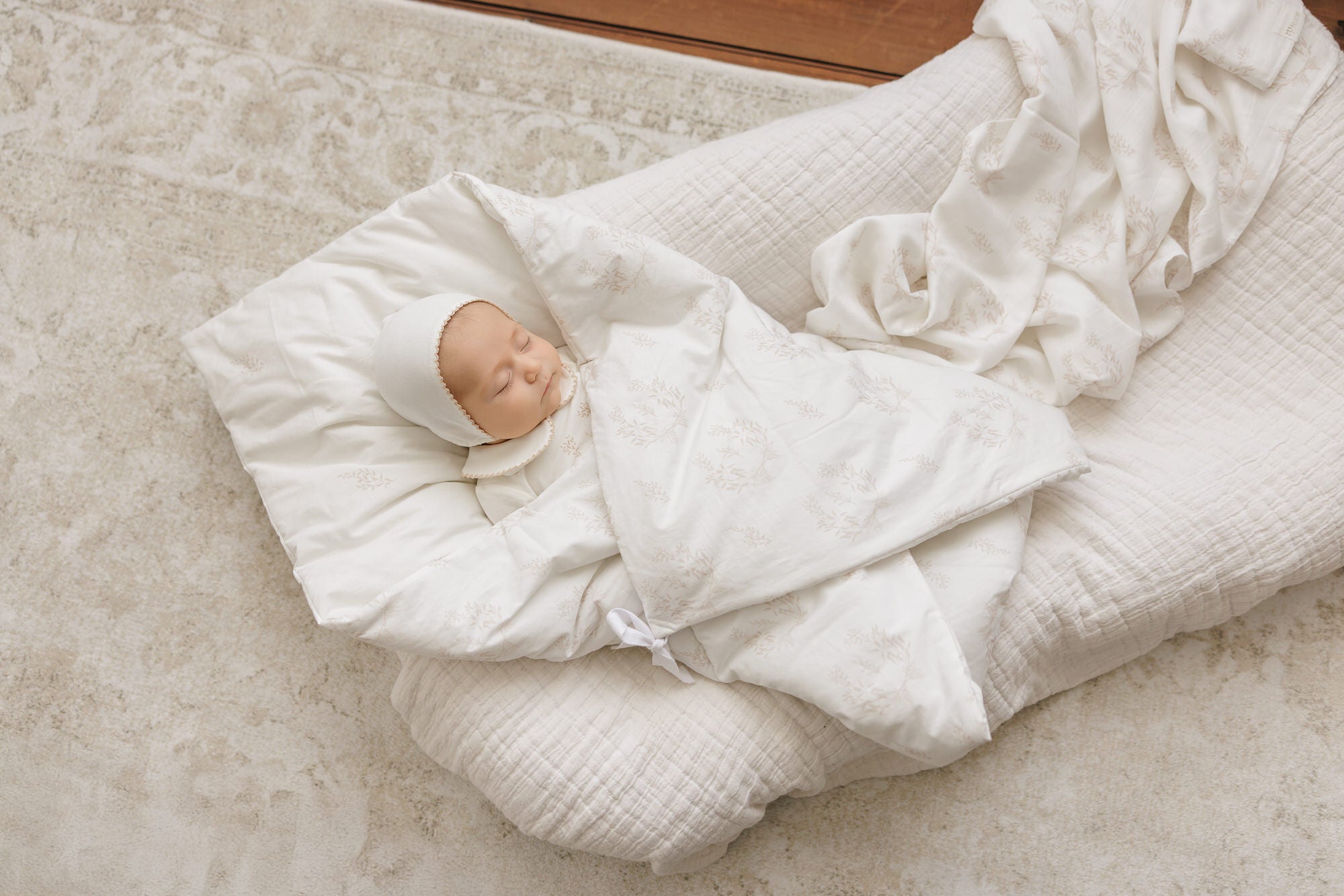 Botanical Baby Wrap + Playmat - Taupe