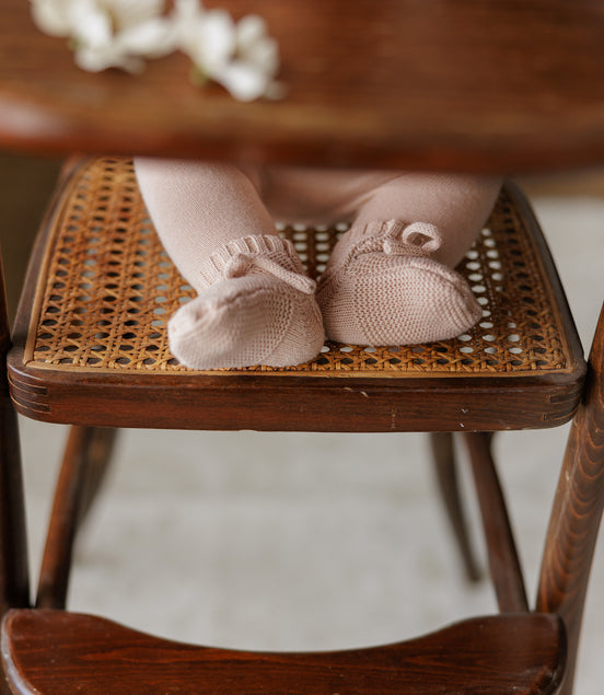 Knit Booties - Rose