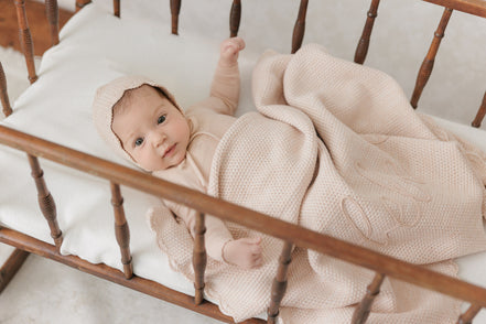 Scalloped Mélange Bonnet - Rose
