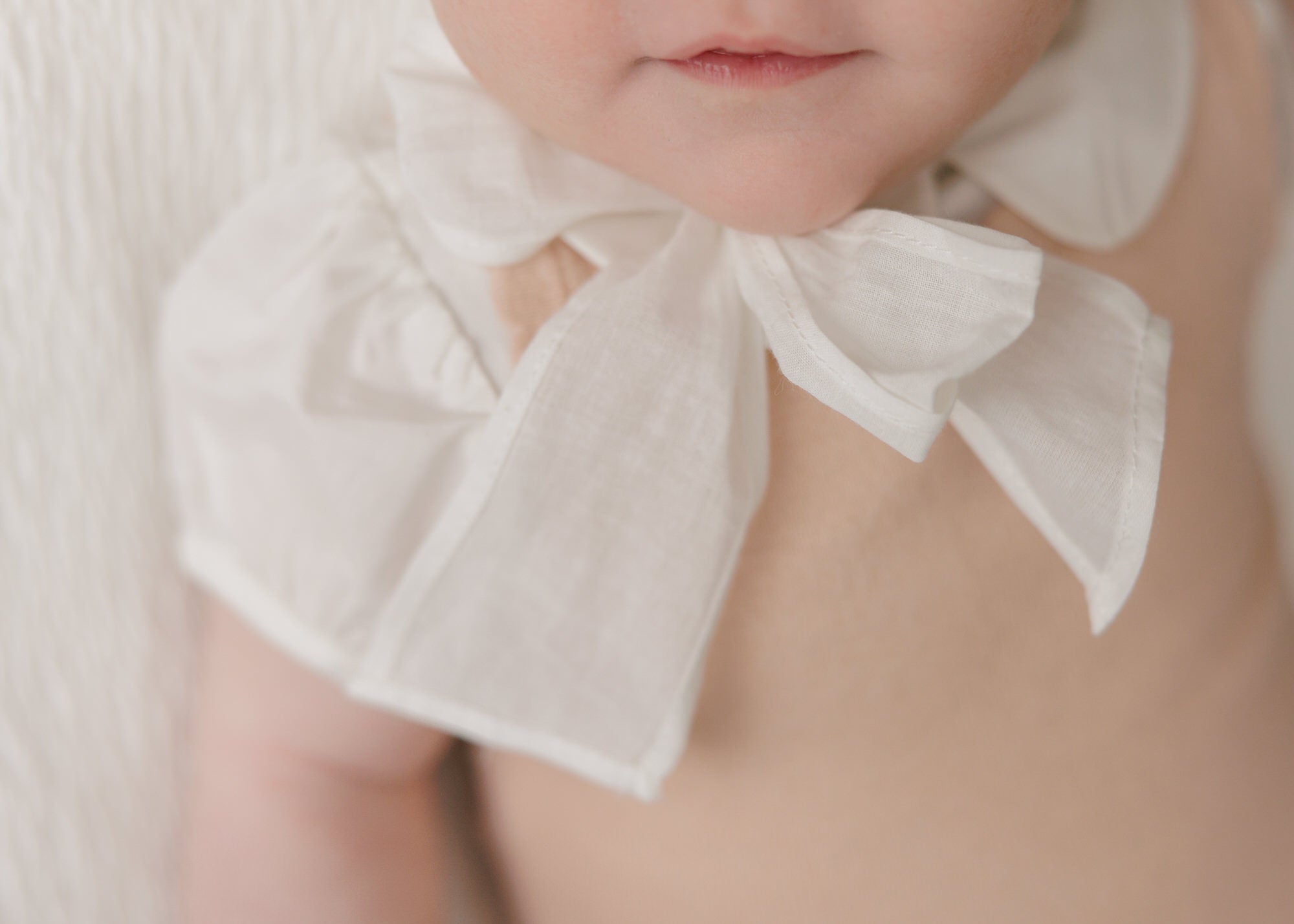 Bonnet with Cottons String - Cream