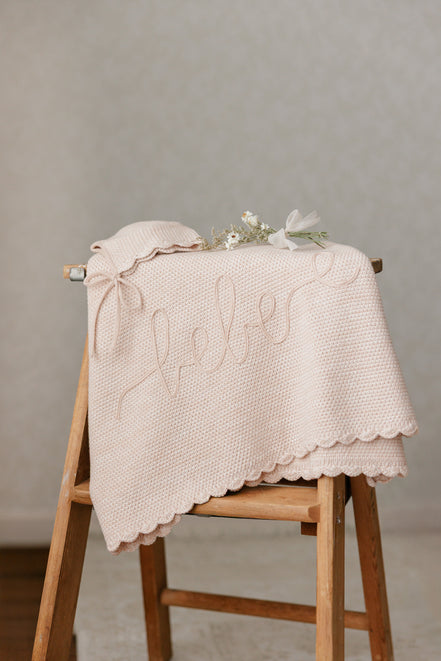 Scalloped Mélange Bebe Blanket