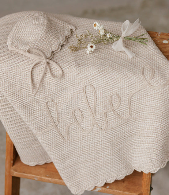Scalloped Mélange Bebe Blanket