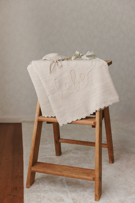 Scalloped Mélange Bebe Blanket
