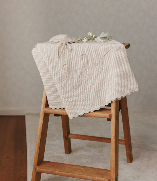 Scalloped Mélange Bebe Blanket