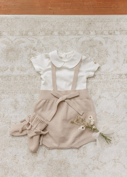 Knit Suspender Bloomers - Taupe
