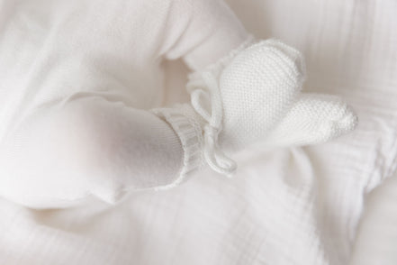 Knit Booties - Cream