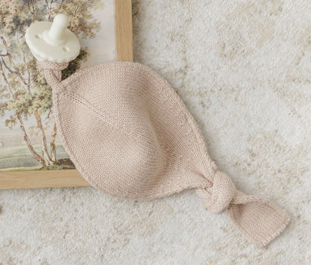 Knit Paci Holder - Rose