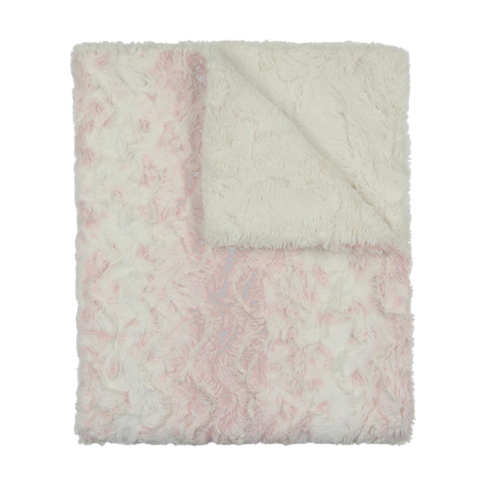 Lux Fur Blankets - Speckled Pink and Natural