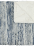 Lux Fur Blankets - Blue Stone and Natural