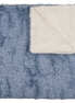 Lux Fur Blankets - Bluewash Heather and Natural