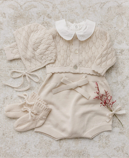 Knit Suspender Bloomers - Stone