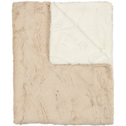 Lux Fur Blankets - Champagne and Natural