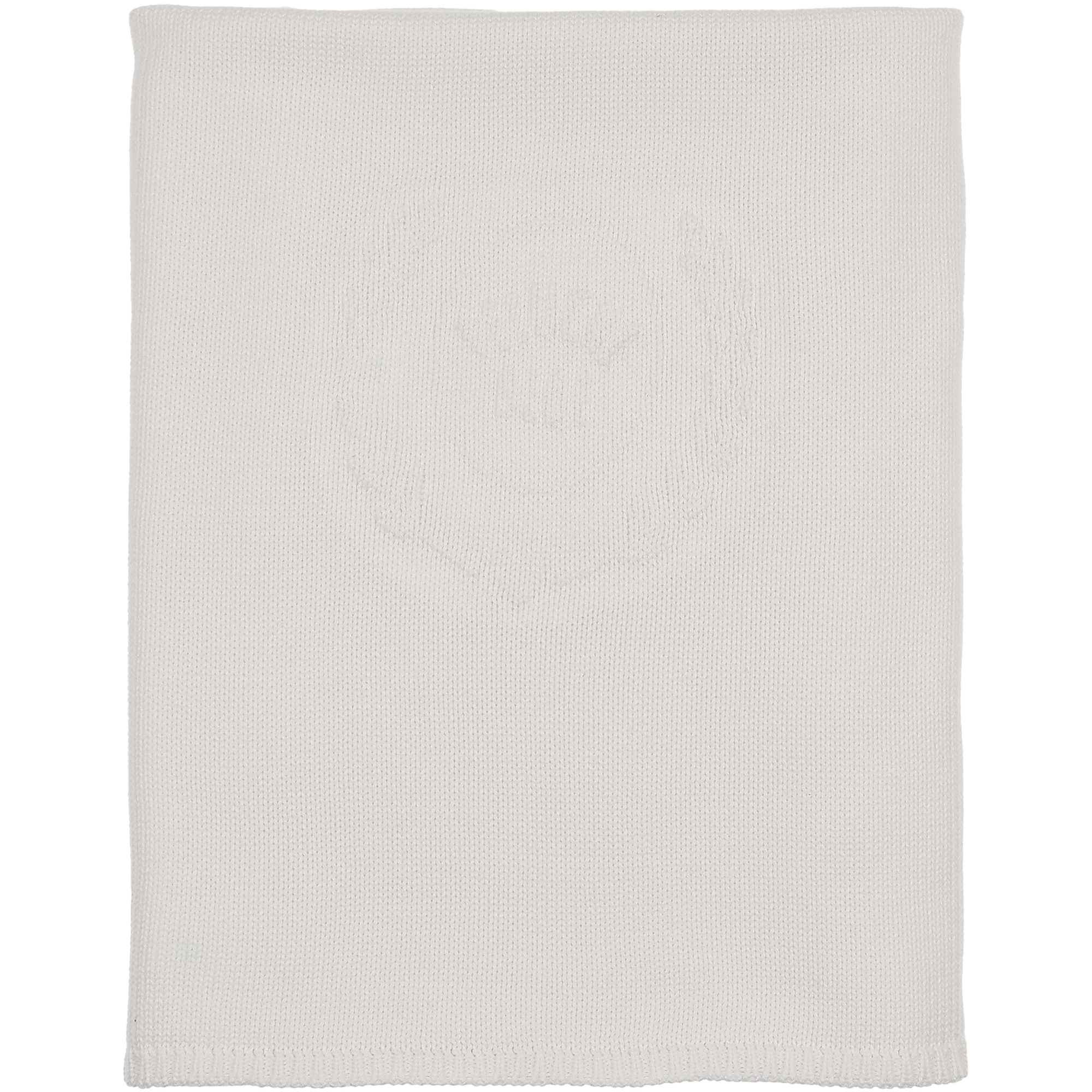 Peluche Embossed Knit Blanket - Cream