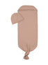 Flat Knit Cocoon and Beanie - Rose