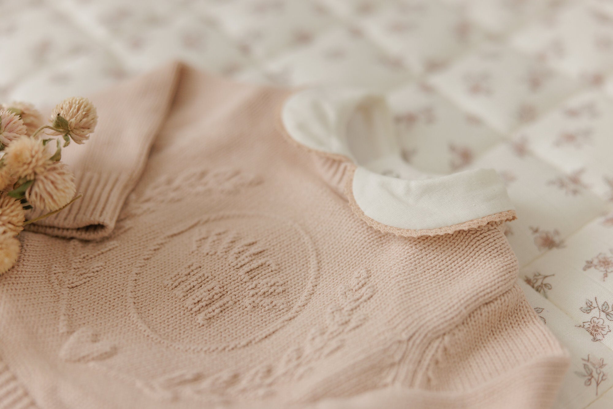 Sleeveless Bodysuit with Crochet Trim - Rose