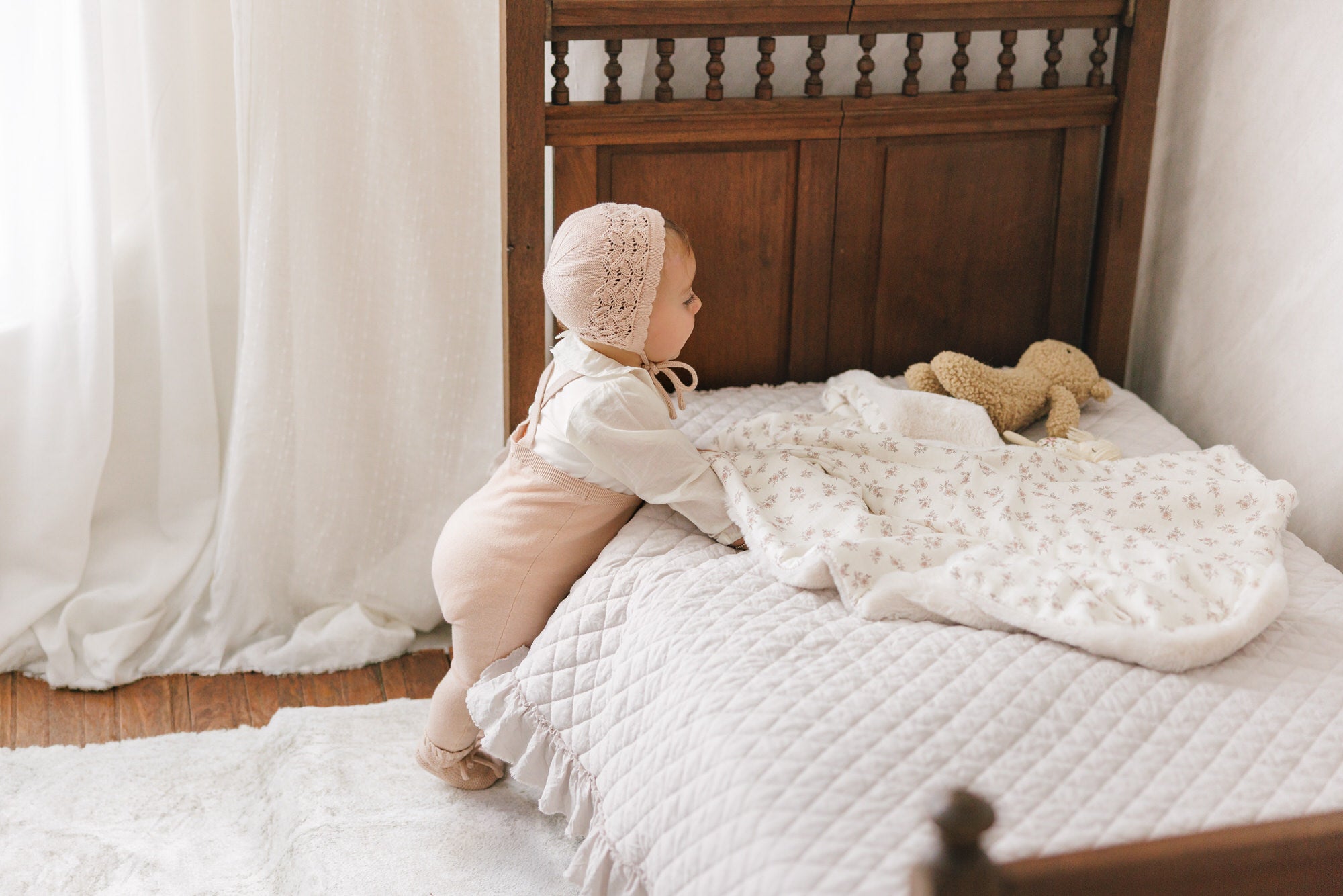 Blossom Fur Blanket - Rose