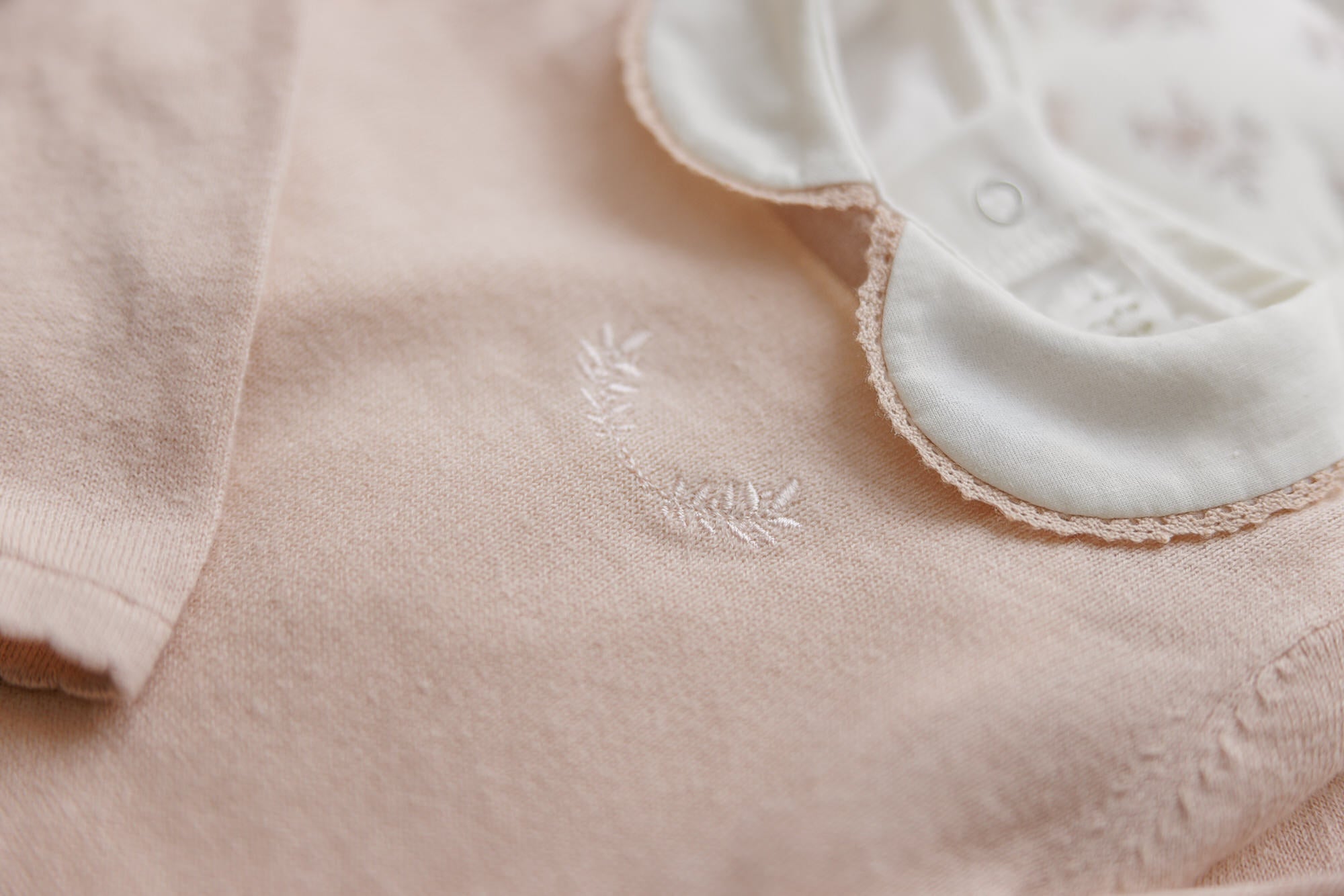 Sleeveless Bodysuit with Crochet Trim - Rose
