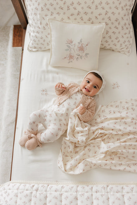 Blossom Crib Sheet - Rose