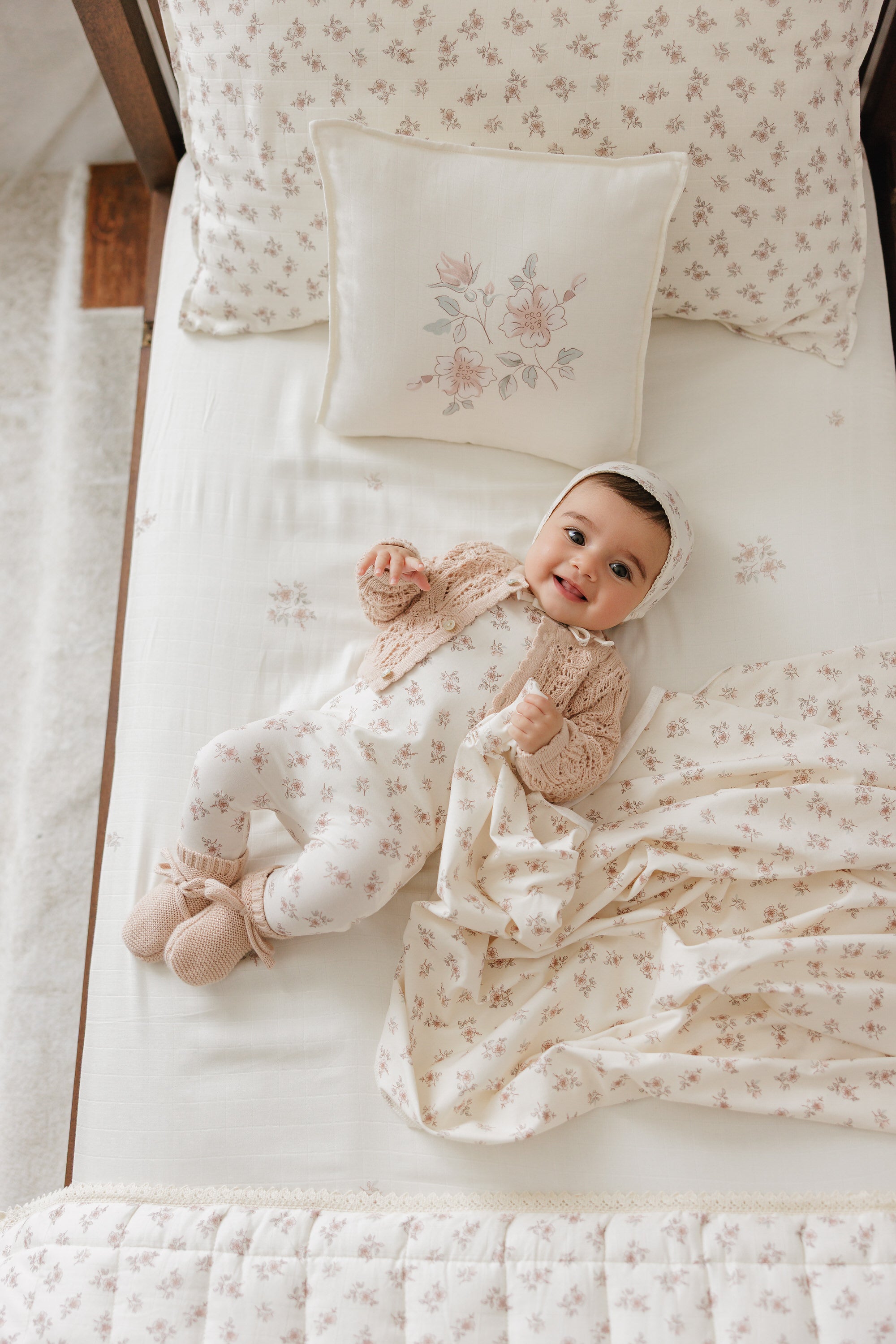 Blossom Crib Sheet - Rose