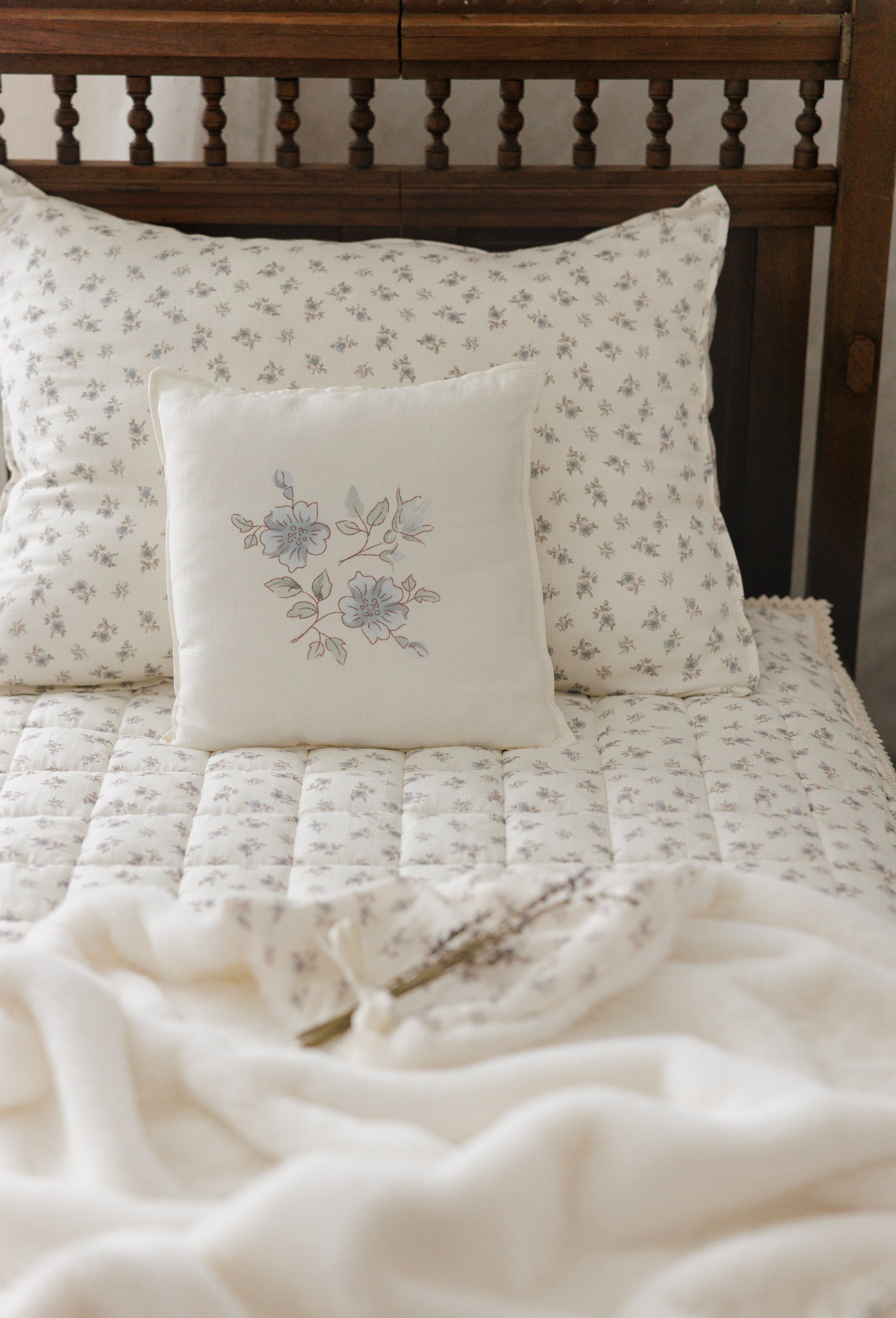 Blossom Standard Size Pillow - Powder