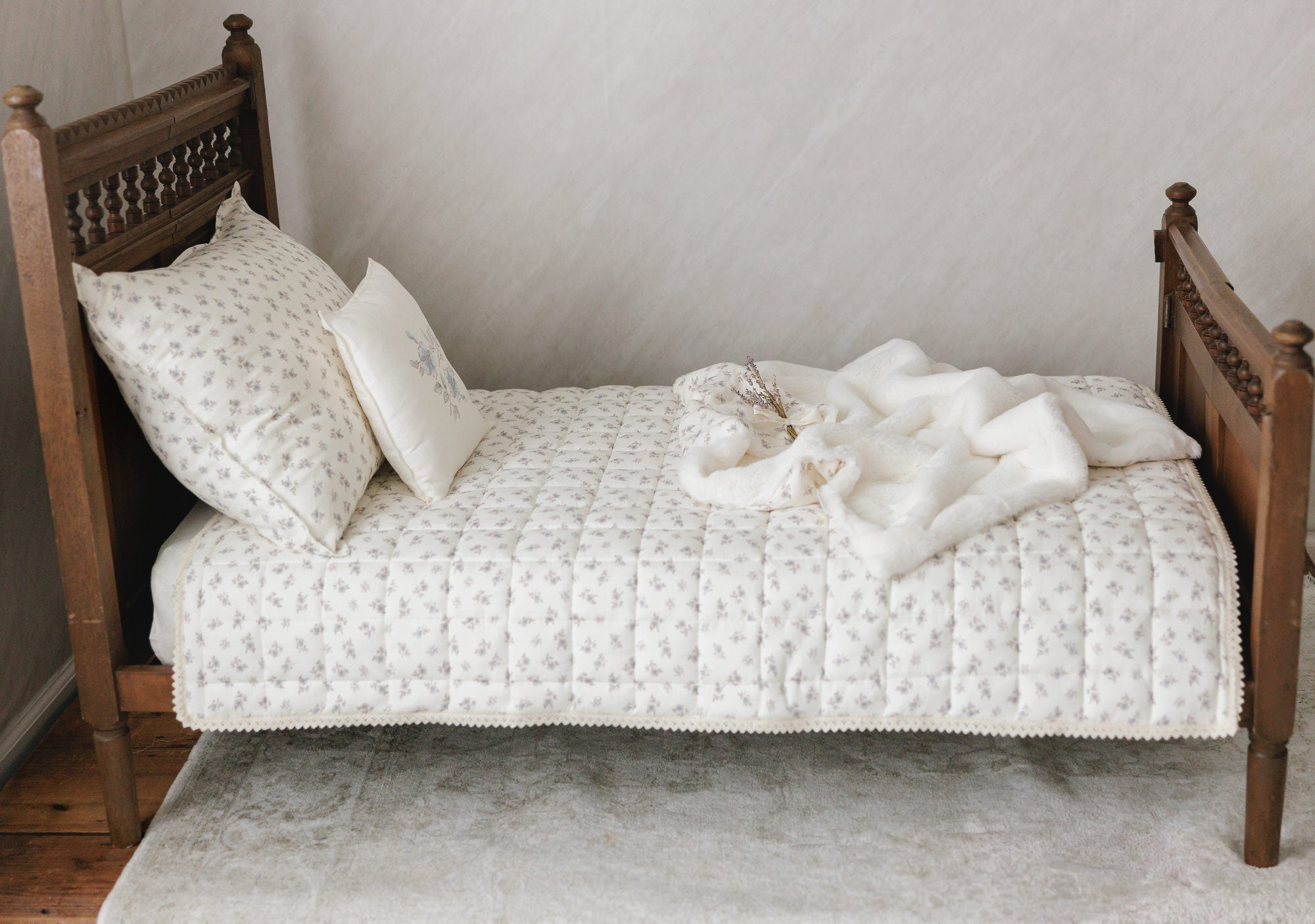 Blossom Standard Size Pillow - Powder