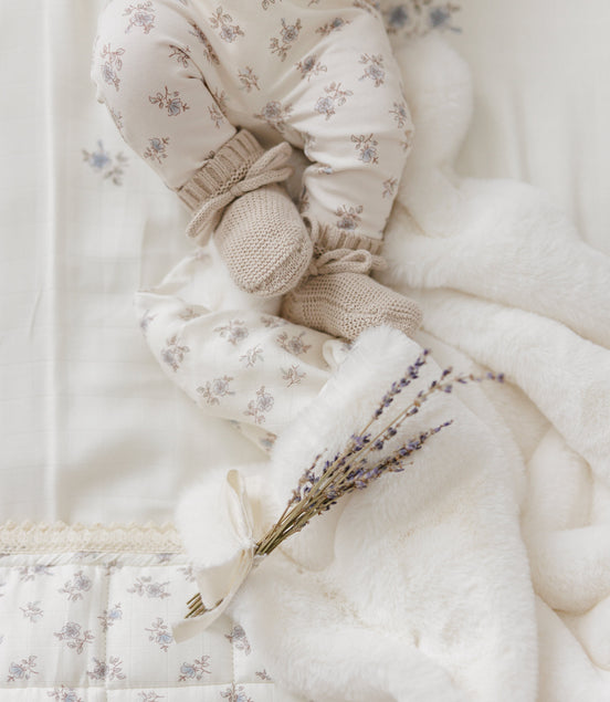 Knit Booties - Stone