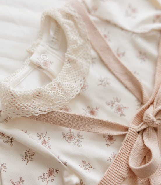 Blossom Onesie with Collar - Rose