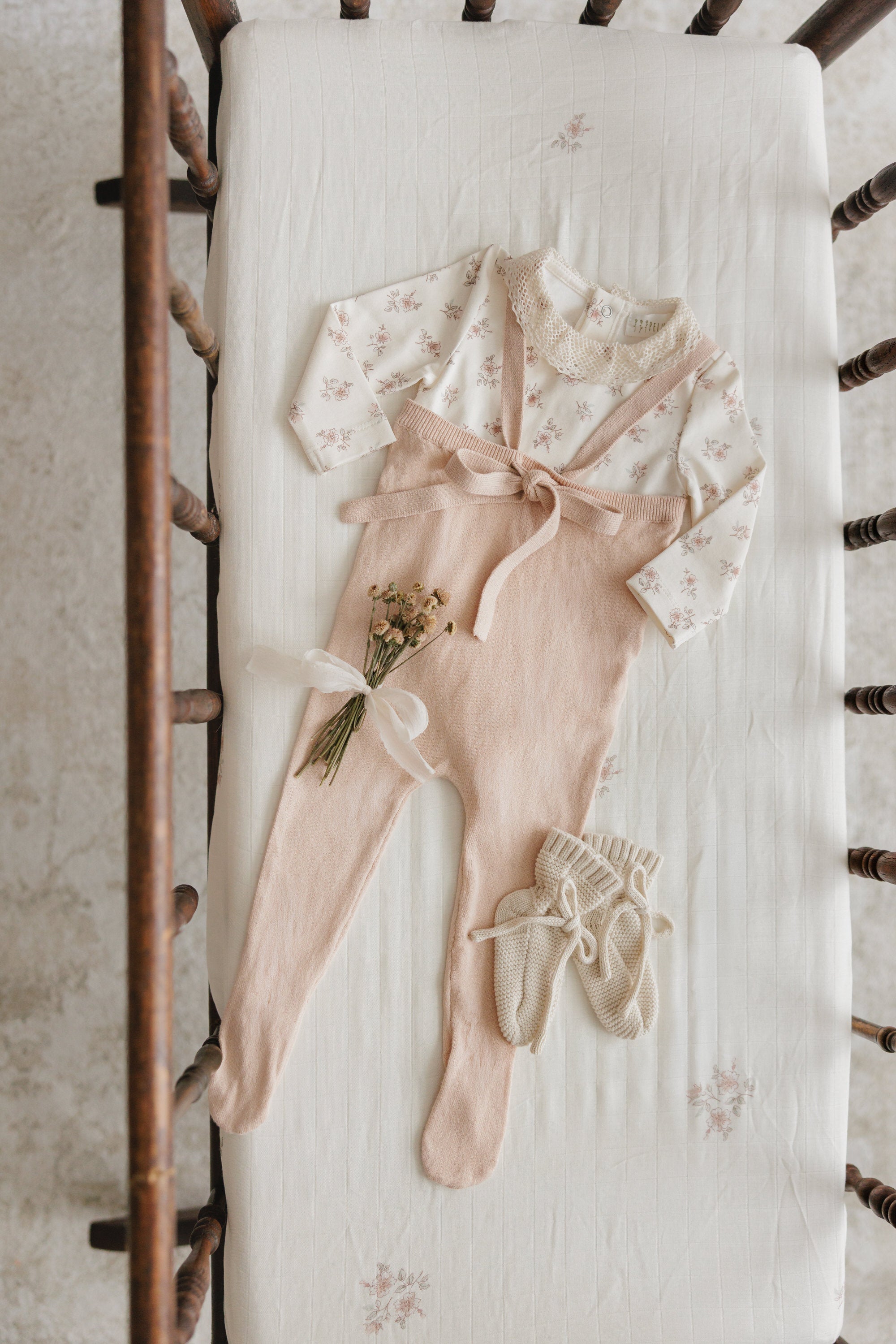 Blossom Bodysuit with Collar - Rose