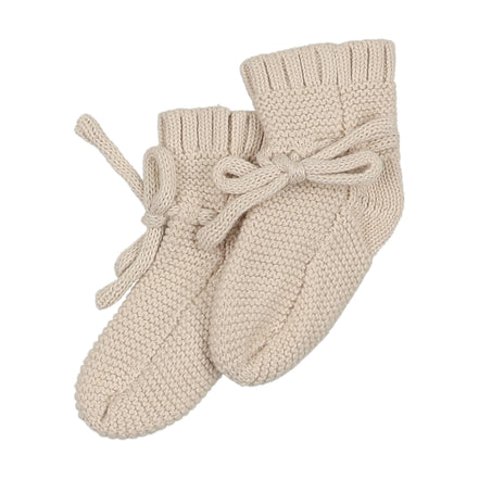 Knit Booties - Stone