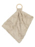 Mini Lux Fur Teethers with Wooden Ring - Champagne