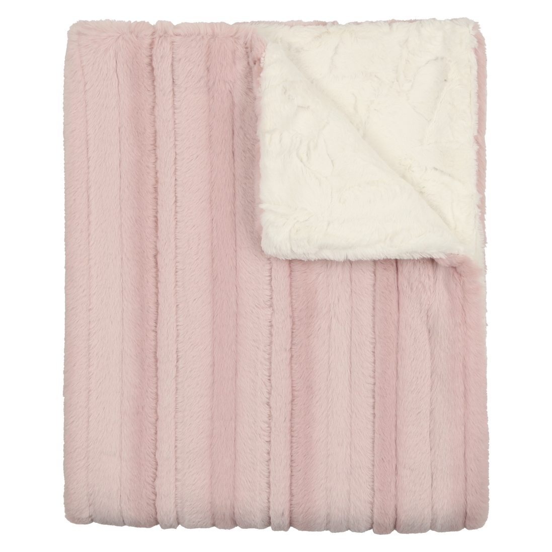 Lux Fur Blankets - Mauve Panel