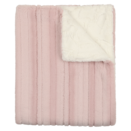 Lux Fur Blankets - Mauve Panel