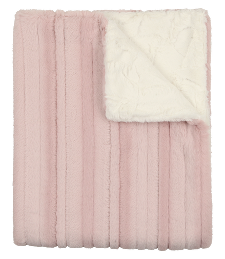 Lux Fur Blankets - Mauve Panel