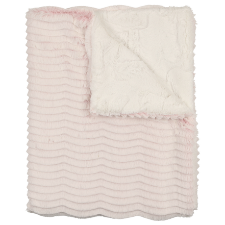 Lux Fur Blankets - Mauve Wave and Natural