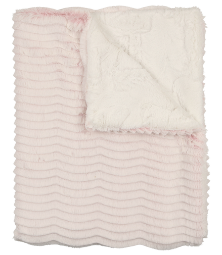 Lux Fur Blankets - Mauve Wave and Natural