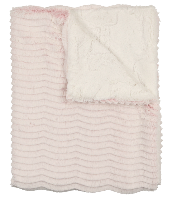 Lux Fur Blankets - Mauve Wave and Natural