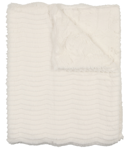 Lux Fur Blankets - Natural Wave and Natural