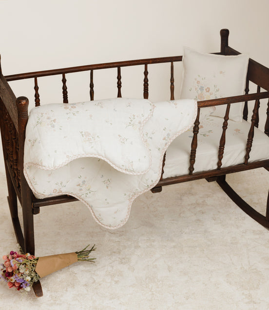 Floral Bamboo Filled Blanket + Pillow - Pink
