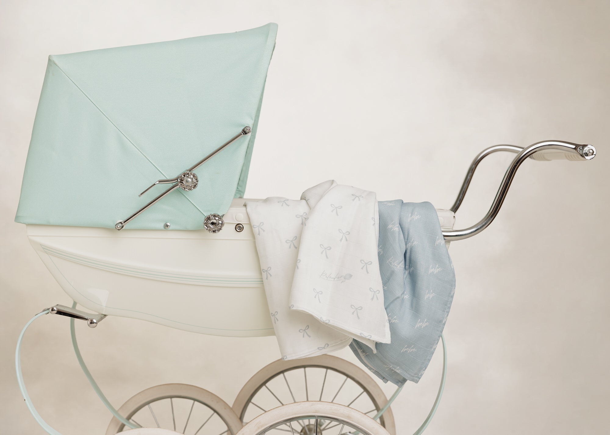 Bebe/Bows Swaddle - 2 pack - Blue